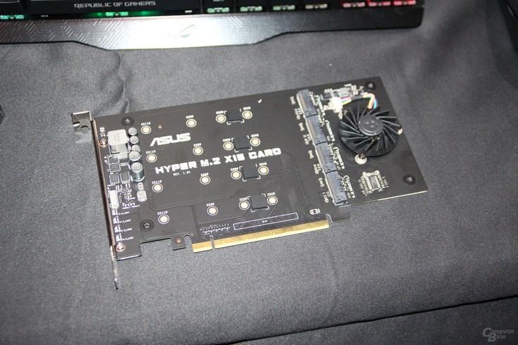Asus Hyper M.2 x16 Card   PCIe    SSD    RAID 0.  RAID 1  RAID 5   